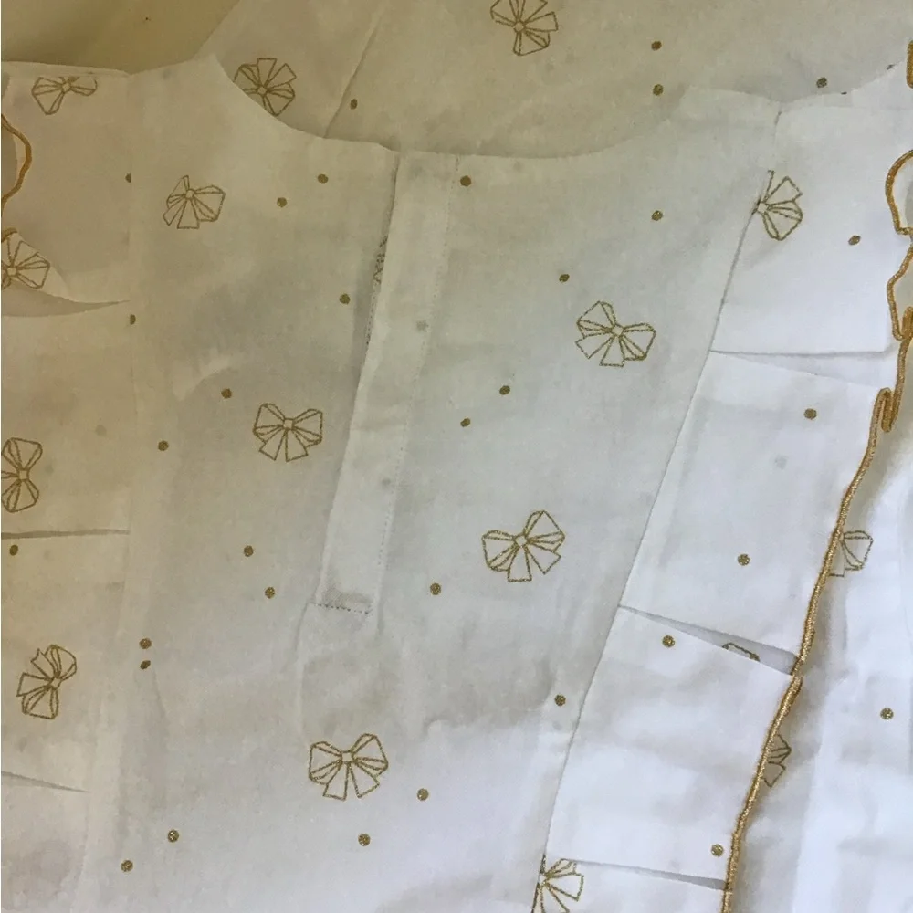 New with tag Jacadi girl’s holiday nightgown with Gold Accents size 12